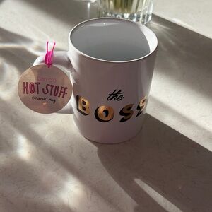 Ban.do White and Gold 'The Boss' Mug NWT